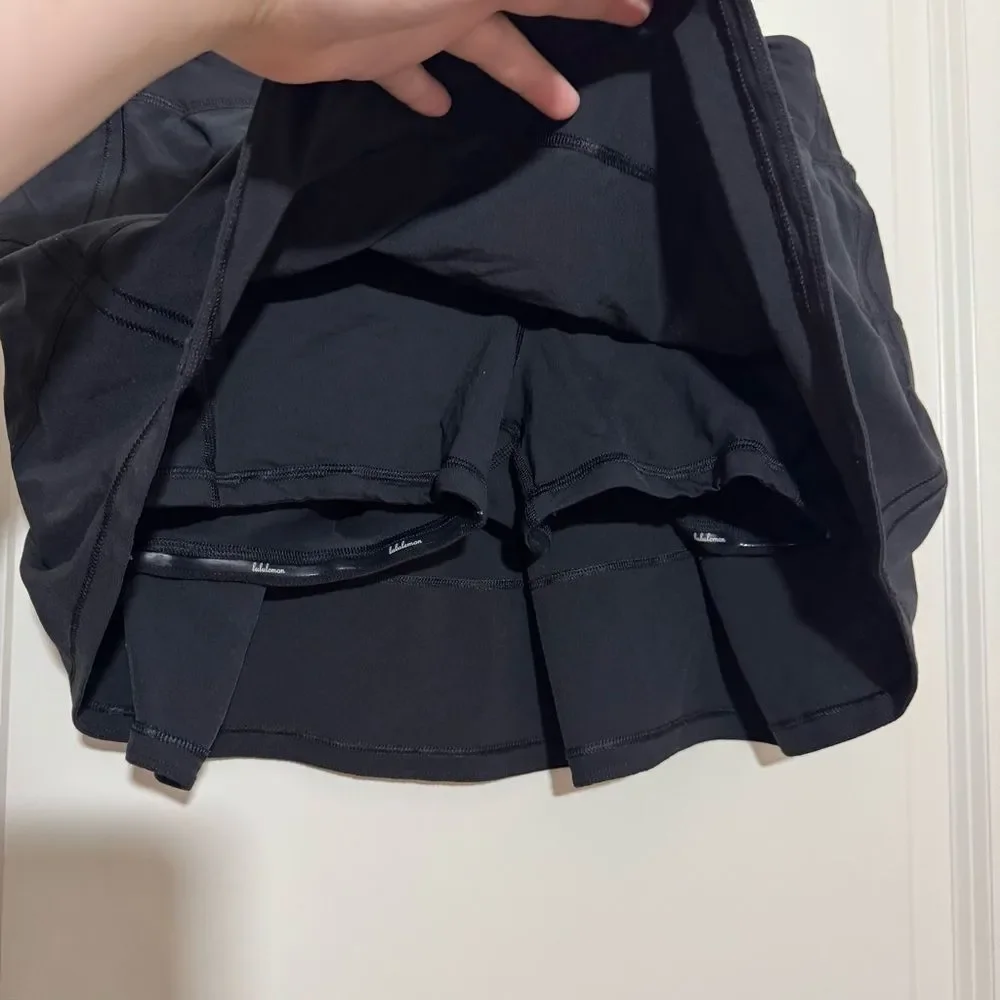 Lululemon Pace Rival Mid Rise Black Activewear Skort